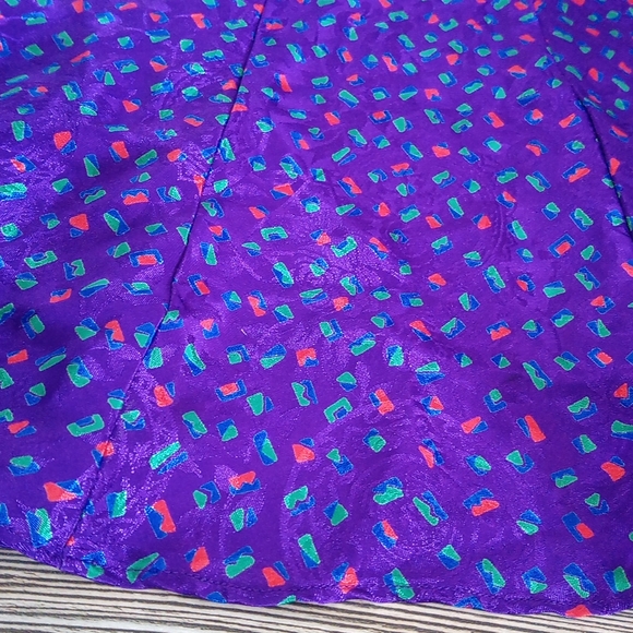 Vintage Silky Patterned Colorful VS Nightie Lingerie Flowy Mini Dress - Picture 5 of 16